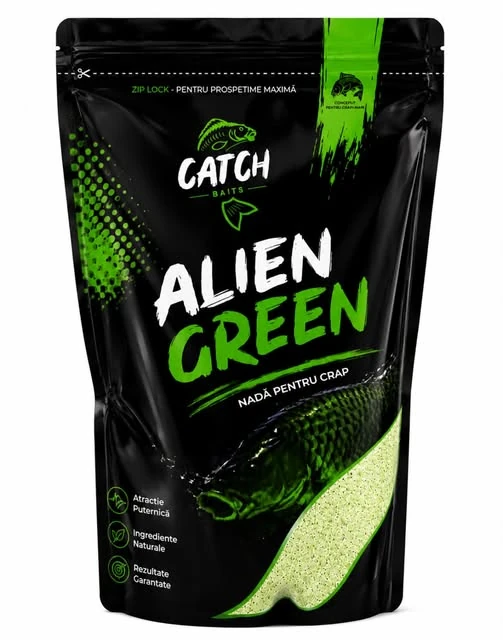 Nadă pescuit crap CATCH-Baits Alien Green 800 g