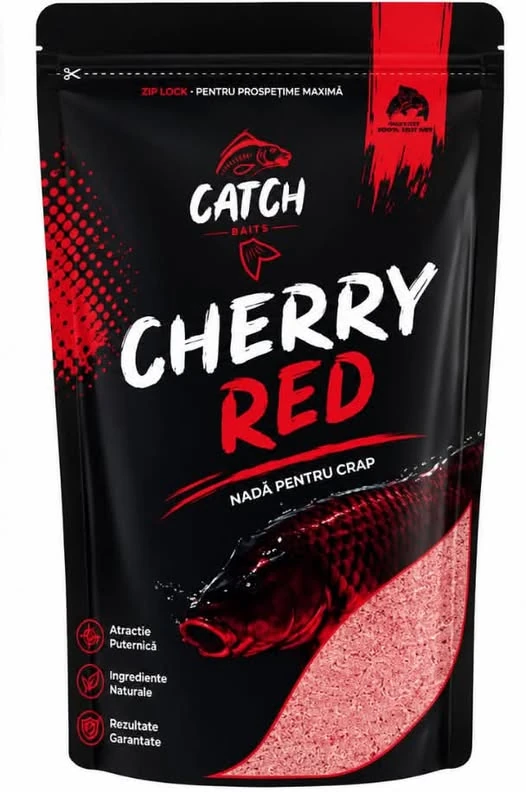 Nadă pescuit crap CATCH-Baits Cherry Red 800 g